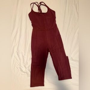 Women's Burgundy Jumpsuit